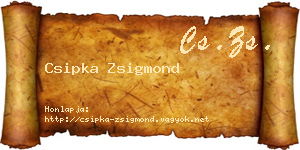 Csipka Zsigmond névjegykártya