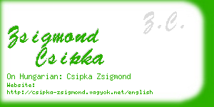 zsigmond csipka business card